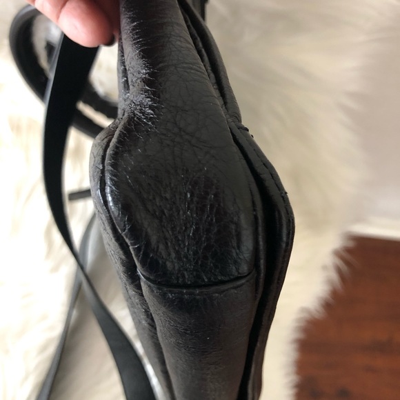 Balenciaga Black Crinkled Leather Briefcase Bag - Picture 5 of 10